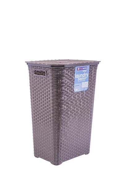 nuware Rattan Laundry Basket - Brown