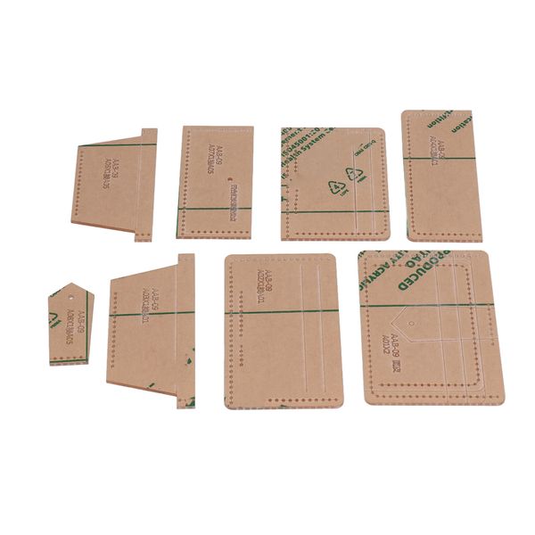 Clear Acrylic Wallet Stencil Set for DIY Leather Craft