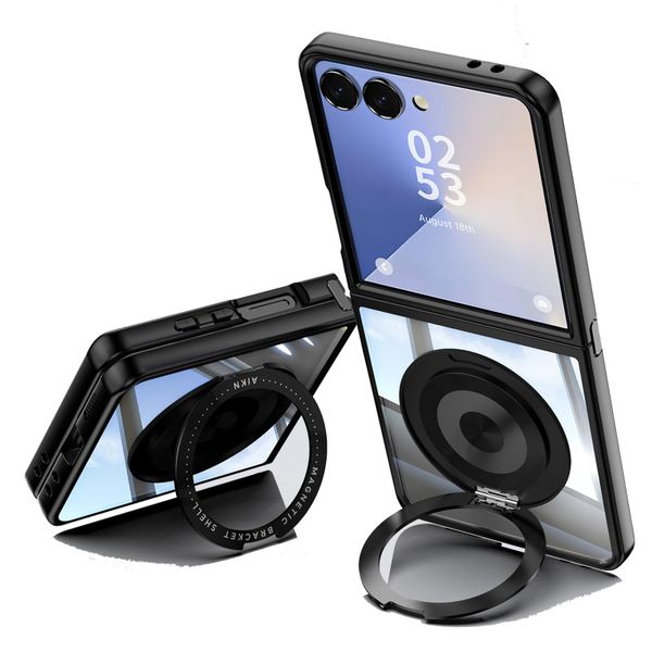 TPU Shockproof Case with Fold Stand Compatible with Samsung Galaxy Z Flip 7