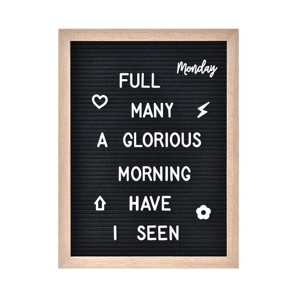 30x40cm Felt Letter Message Board - 400 Letters, Numbers &amp; Symbols