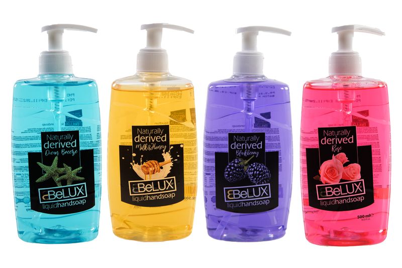 Hand Wash Belux Assorted 500ml - 4 Pack