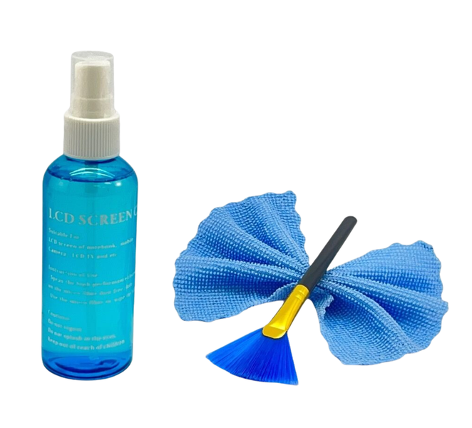 10 pcs BULK pack - LCD Screen Cleaning Kit-Brush, cloth, solution - SiRCONY