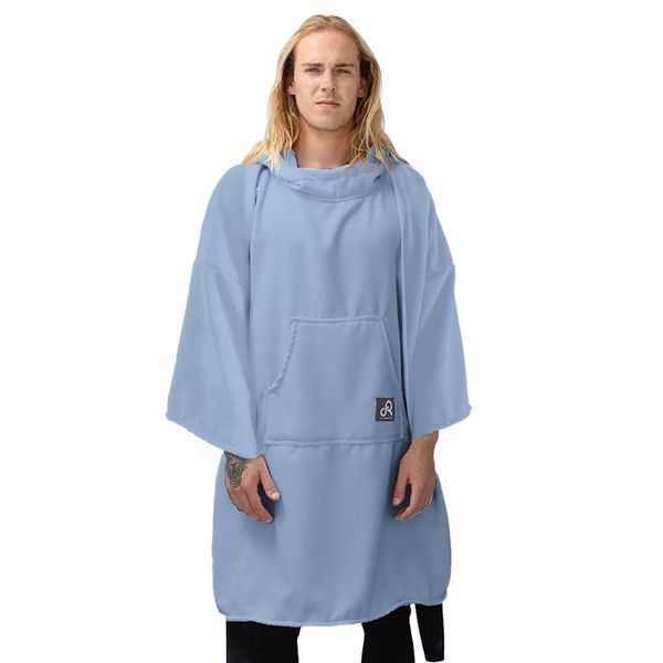 Vintage Blue Surf Swim Changing Poncho with sleeves - Adult - S