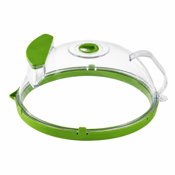 Water-Injecting Microwave Food Cover with Steam Vent Lid