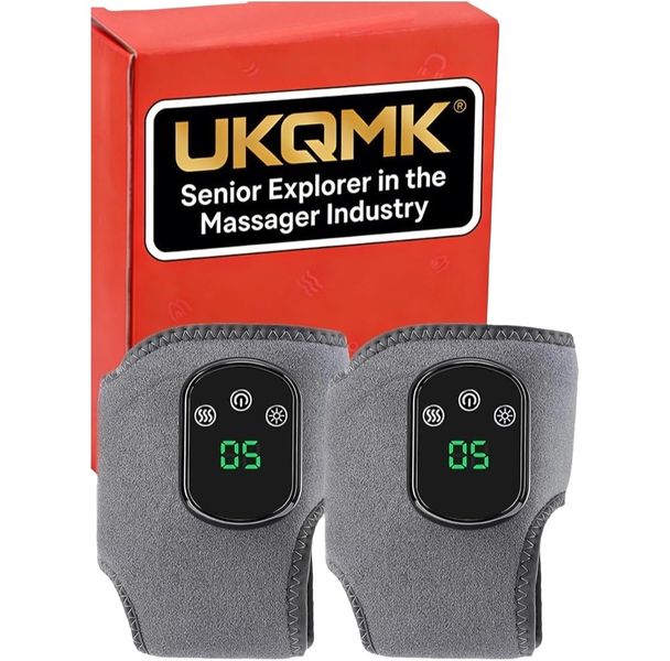 Triple Therapy Cordless Foot Massager Wrap - 5 Heat &amp; 3 Vibration (2-Pack)