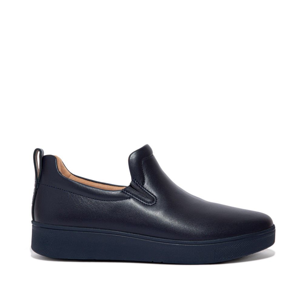 FitFlop Rally Leather Slip On Mid Navy | Shop Today. Get it Tomorrow ...