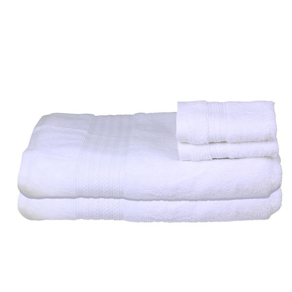 Bristol Big &amp; Soft Towel Set - 2 x Face Cloth, 2 x Bath Sheet