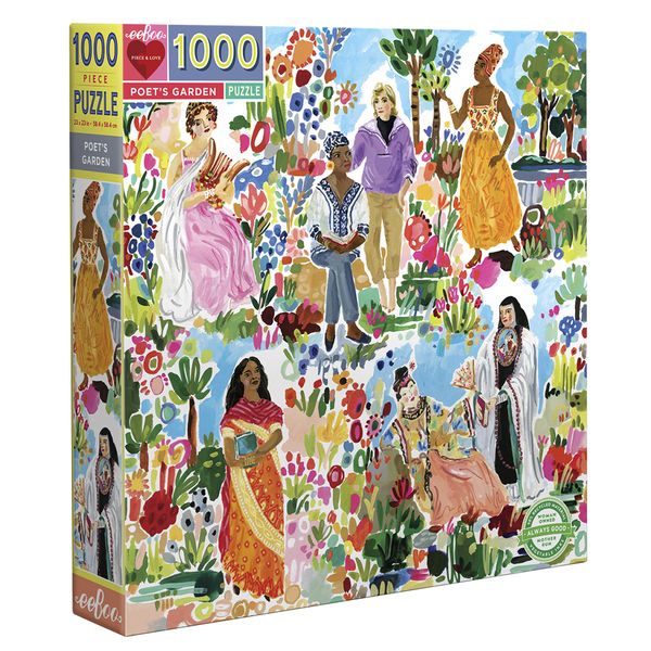 eeBoo Square Family Puzzle - Poet's Garden: 1000 Pieces