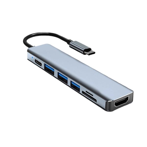 7-in-1 USB-C Docking Station with HDMI PD Fast Charge for PC Laptop