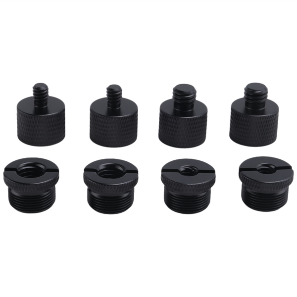 8Pcs Mic Stand Thread Adapter Set,5/8 Female to 3/8 Male