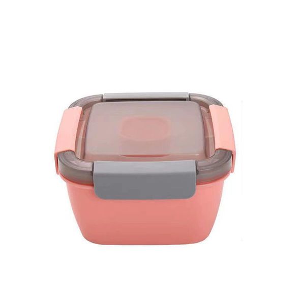 Fashionable and Portable Double-Layer Plastic Divider Lunch Box