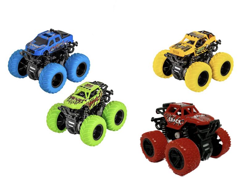 Set of 4 Kids Push Stunt Car