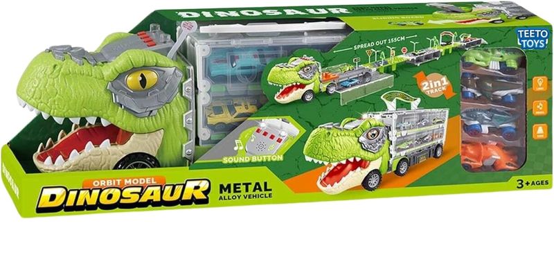 Dinosaur Orbit Carrier Toy Truck with Lights &amp; Sounds