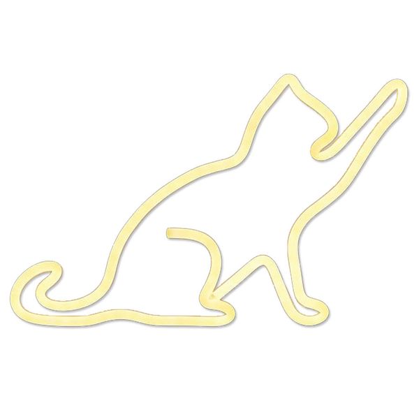 CAT LED Neon Sign, USB Powered Night Light, Art Deco Neon Wall Sign