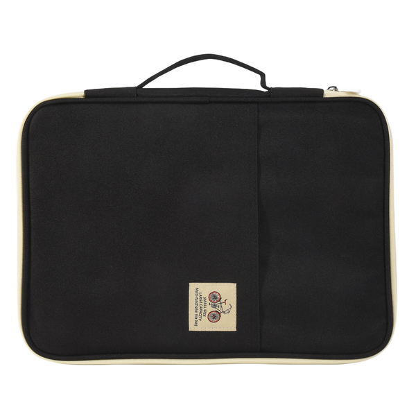 A4 Document Waterproof Oxford Cloth Organizer Bag Zipper (Black)
