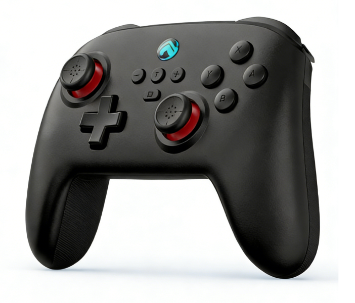 Dual-Platform Wireless Game Controller for Switch/PC Black &amp; White Color