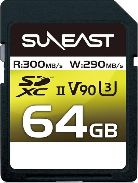 SunEast Ultimate Pro V90 64GB SDXC Memory Card UHS-II U3 290MB/s
