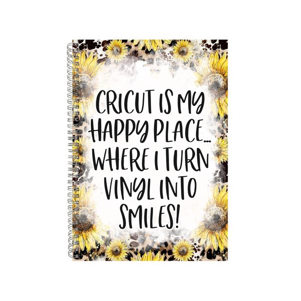 Cricut Is My Happy Place Notebook Crafting Gift Idea A4 Notepad Pad 85