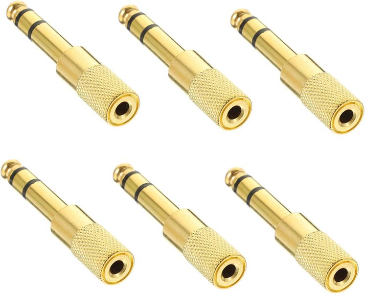 6pcs Male to Female Audio Adapter Headphone Jack Converter for Mixers