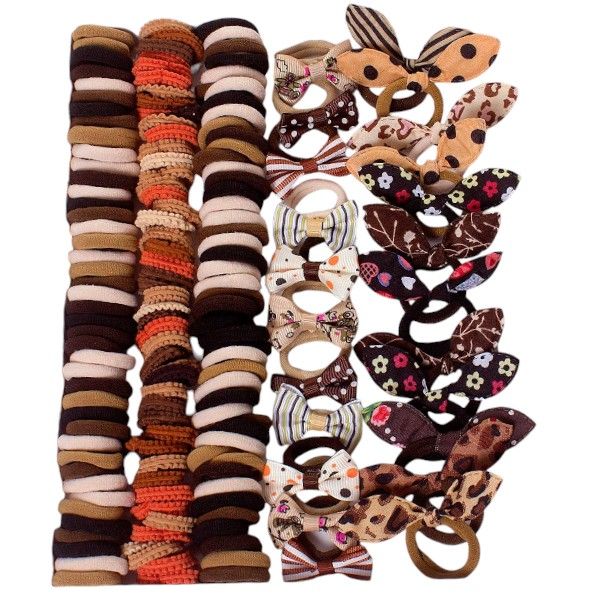 170 Piece Bulk Kids Versatile Hair Tie Accessories Set - Multicolor
