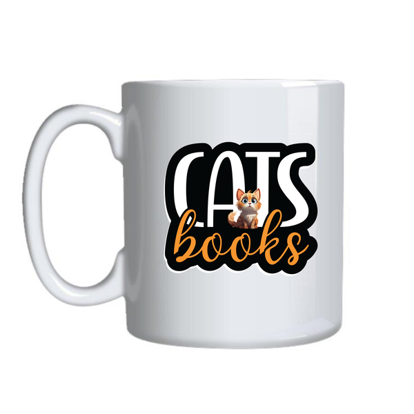 Cats Books Mugs for Cat Lovers Funny Graphic Design Birthday Present