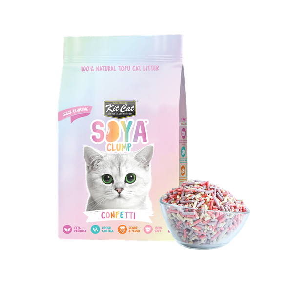 Kit Cat Soya Clumping Cat Litter Confetti 7L