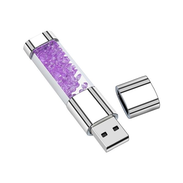 Crystal LED Light USB Flash Drive 16GB Compatible with USB 2.0