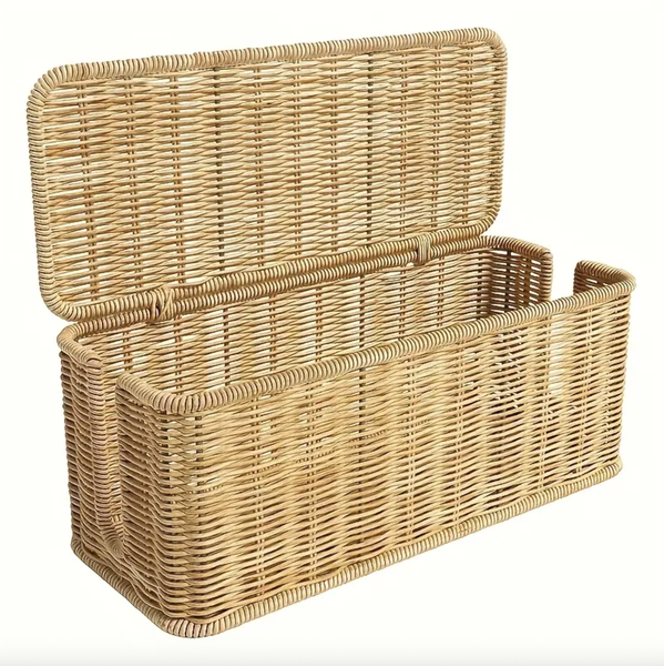 Rattan Cable Management &amp; Storage Box