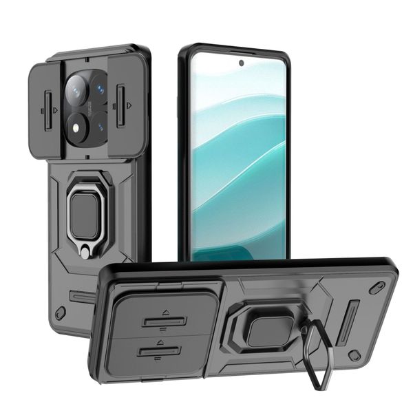 Window Pushing Ring Phone Case Compatible with Redmi Note 14 Pro Plus 5G