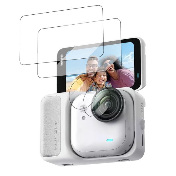 High Definition Lens Screen Protector Compatible with Insta360 Go Ultra (2 Sets)