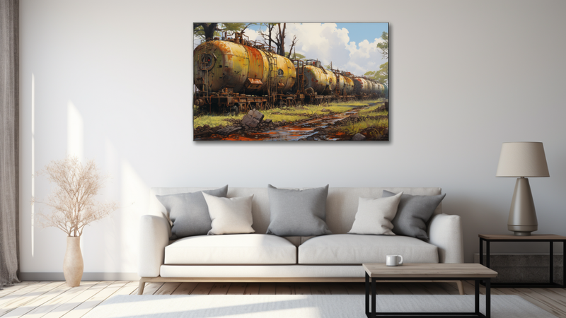 Canvas Wall Art - Obsolete Odyssey Abstract - HD0542