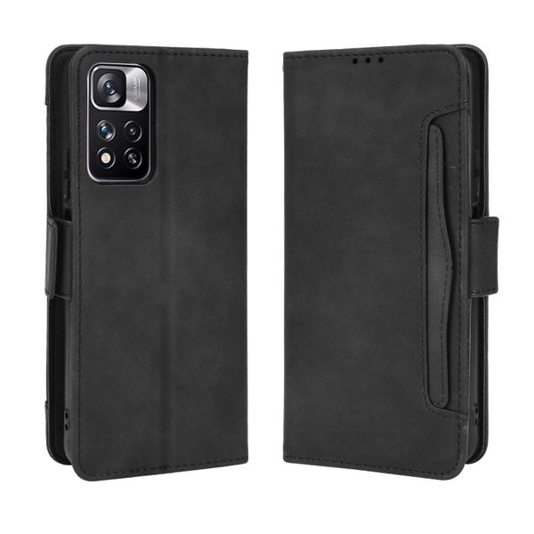 Multi Card Groove Leather Cover Compatible With Xiaomi Redmi Note 14 Pro Plus 5G