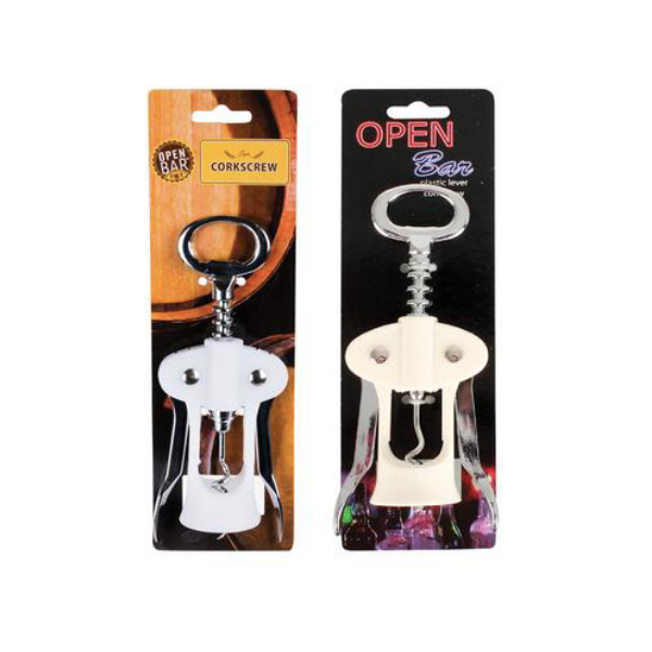 Open Bar- Classic Lever White Corkscrews