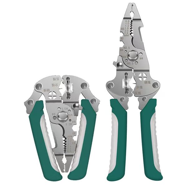 10 in 1 Folding Wire Stripper Crimper Tool, Electrician Wire Cutters