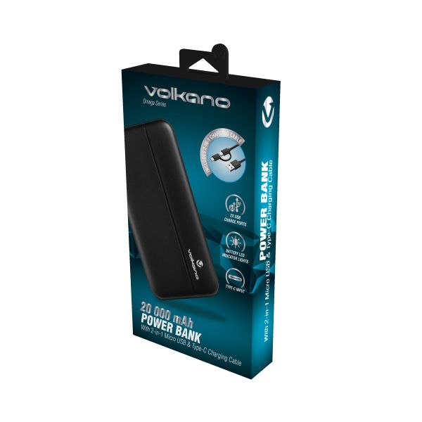 Volkano 20,000 mAh Powerbank + 4-in-1 cable