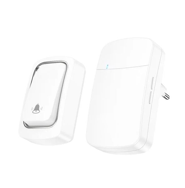 Wireless Self-Powered Doorbell Set With 38 Ring Tones 150m Range HI26