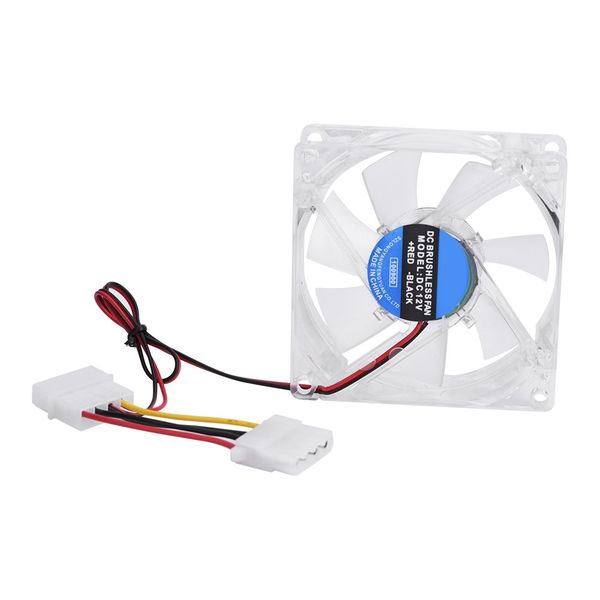 PTech 80mm Chassis Blue Fan With 4 PIN Molex Connector 12V DC