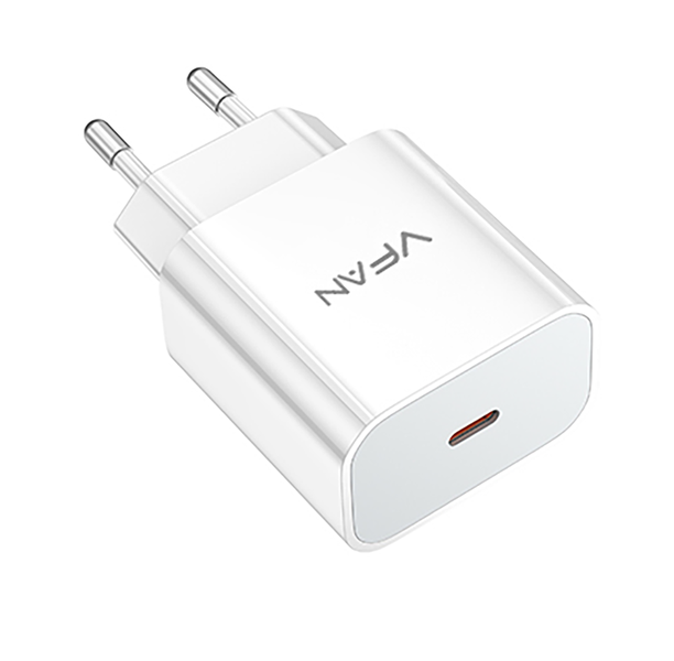 VFAN 1 Port 20W PD Fast Adapter, PD Fast Charger, USB-C Port Fast Charger