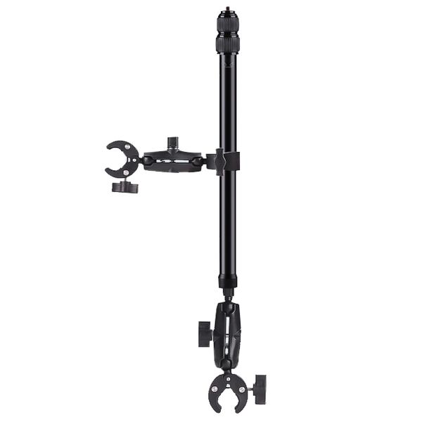 Motorcycle Clamps Mount 3-stage Telescopic Action Camera Bracket