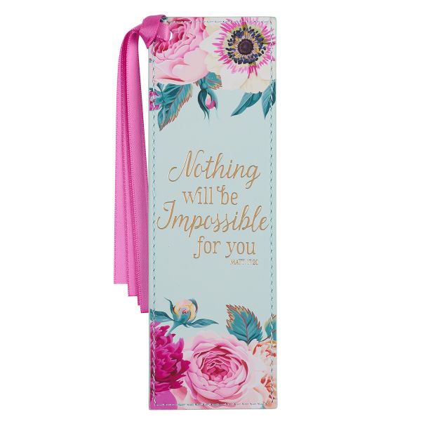 Faux Leather Pagemarker - Nothing Will Be Impossible For You
