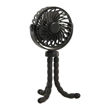 Black Mini Portable Pram Fan Rechargeable Small Clip on Fan for Stroller Image