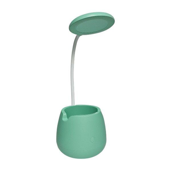 LED Desk Lamp With Pen Holder &amp; Adjustable Gooseneck