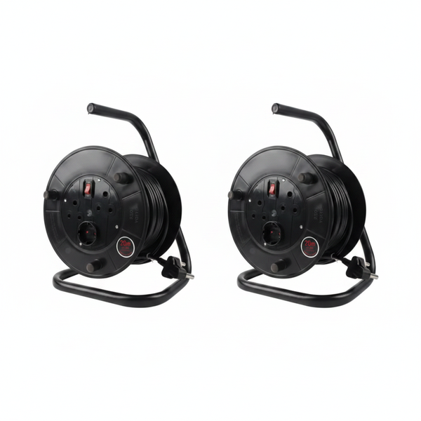 Nexus 30M Extension Reel 1.5mm 16A Plastic for Home and Outdoor - 2 Pack