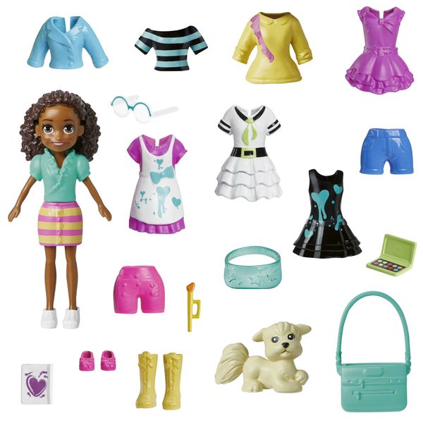Polly Pocket Dolls With 18 Themed Accessories