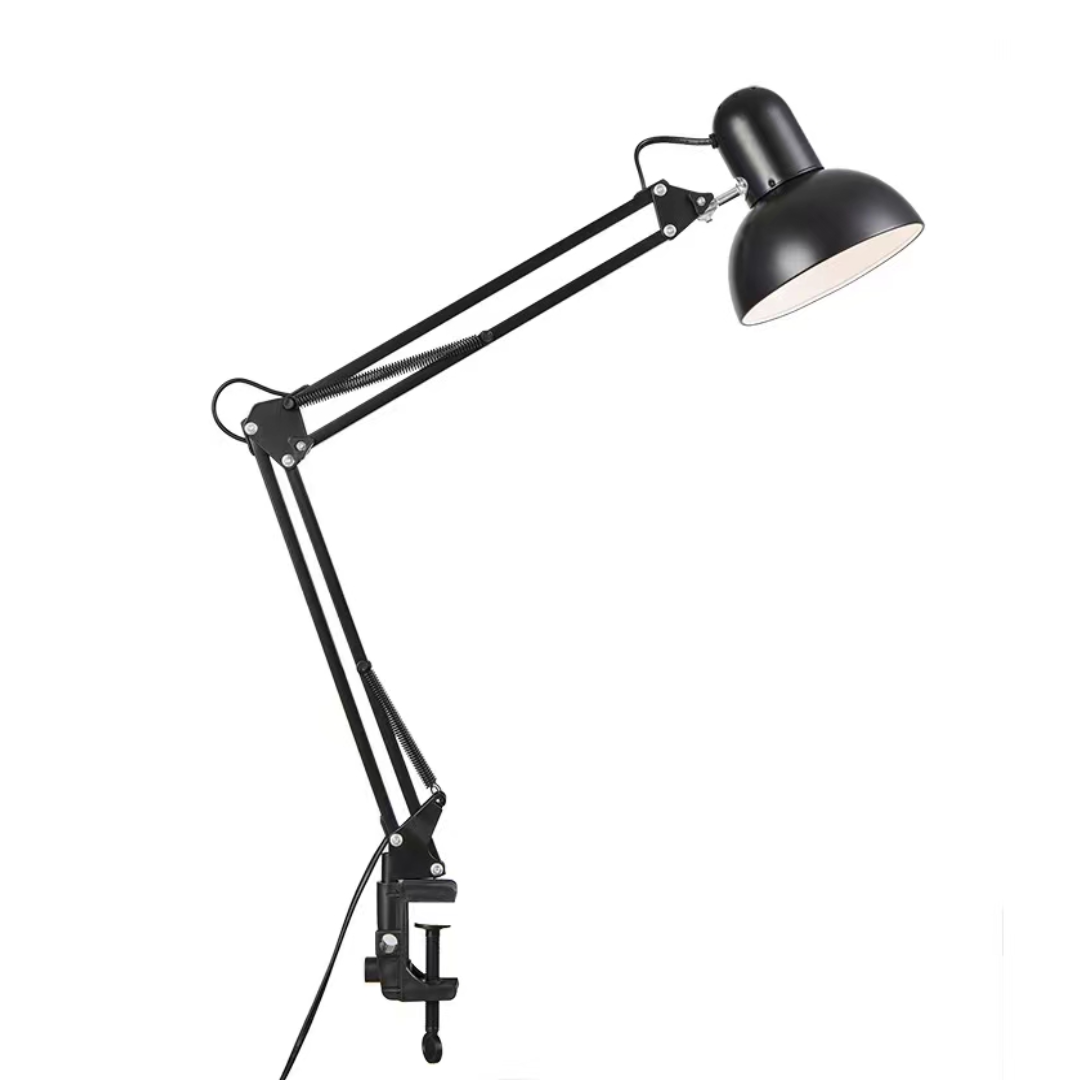 Metal Desk Lamp Adjustable GooseNeck Table Lamp with Clamp