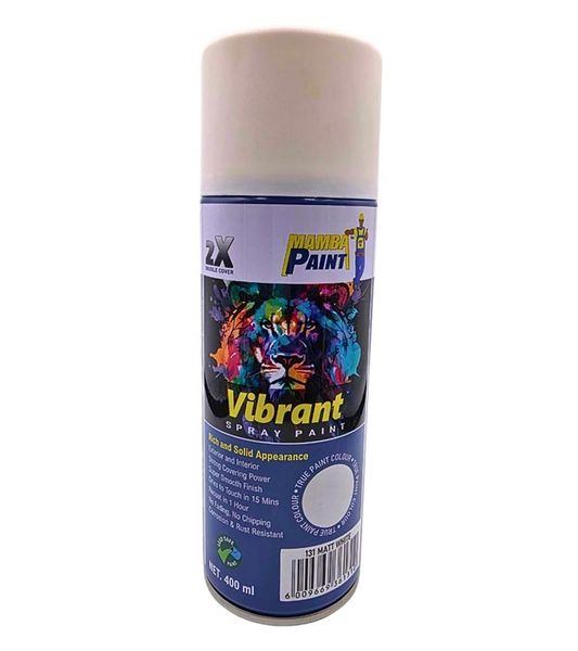Black Mamba 400ml Matt White Spray Paint