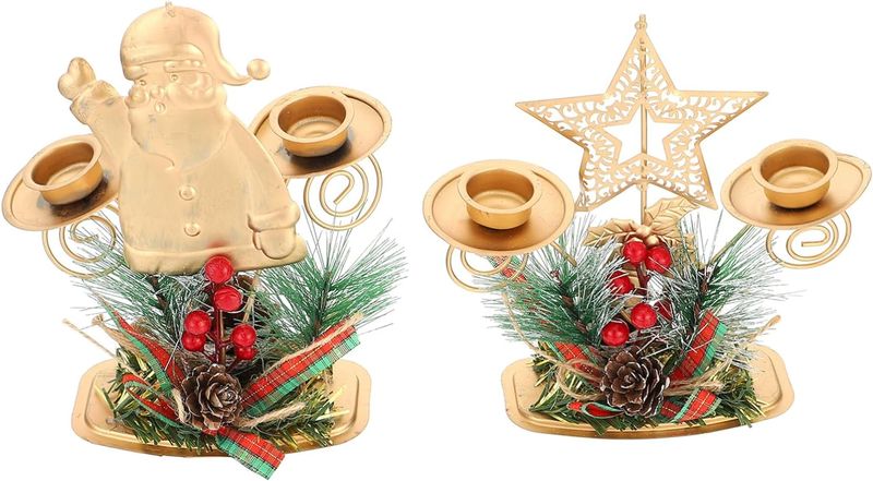 2 Pack Christmas Candle Holder