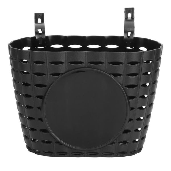 Kids Bike Front Hanging Basket Thickened Plastic Storage Black 21x12x14cm