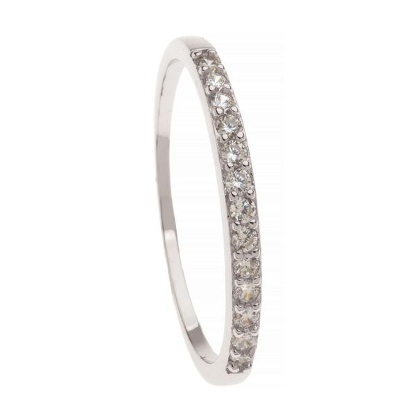 Silver Cubic Zirconia Eternity Ring