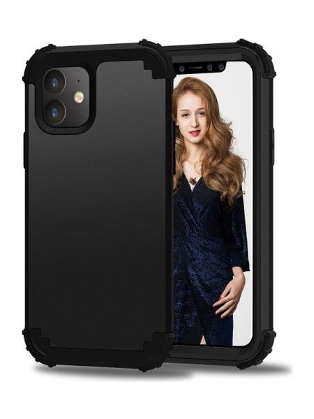 PC Soft TPU Bumper 3 in 1 Protection ShockProof Case for iPhone 11